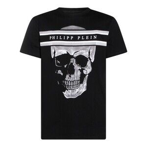 Philipp Plein Black T-Shirt With Round Neckline - NWT